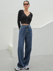 Kotty Women Jean Straight Fit High-Rise Light Fade Stretchable Jeans