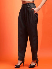 Kotty Women Relaxed High-Rise Easy Wash Pleated Trousers