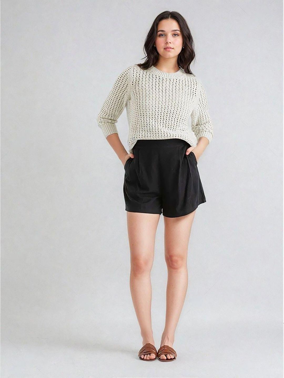 Kotty Women Open Knit Pullover