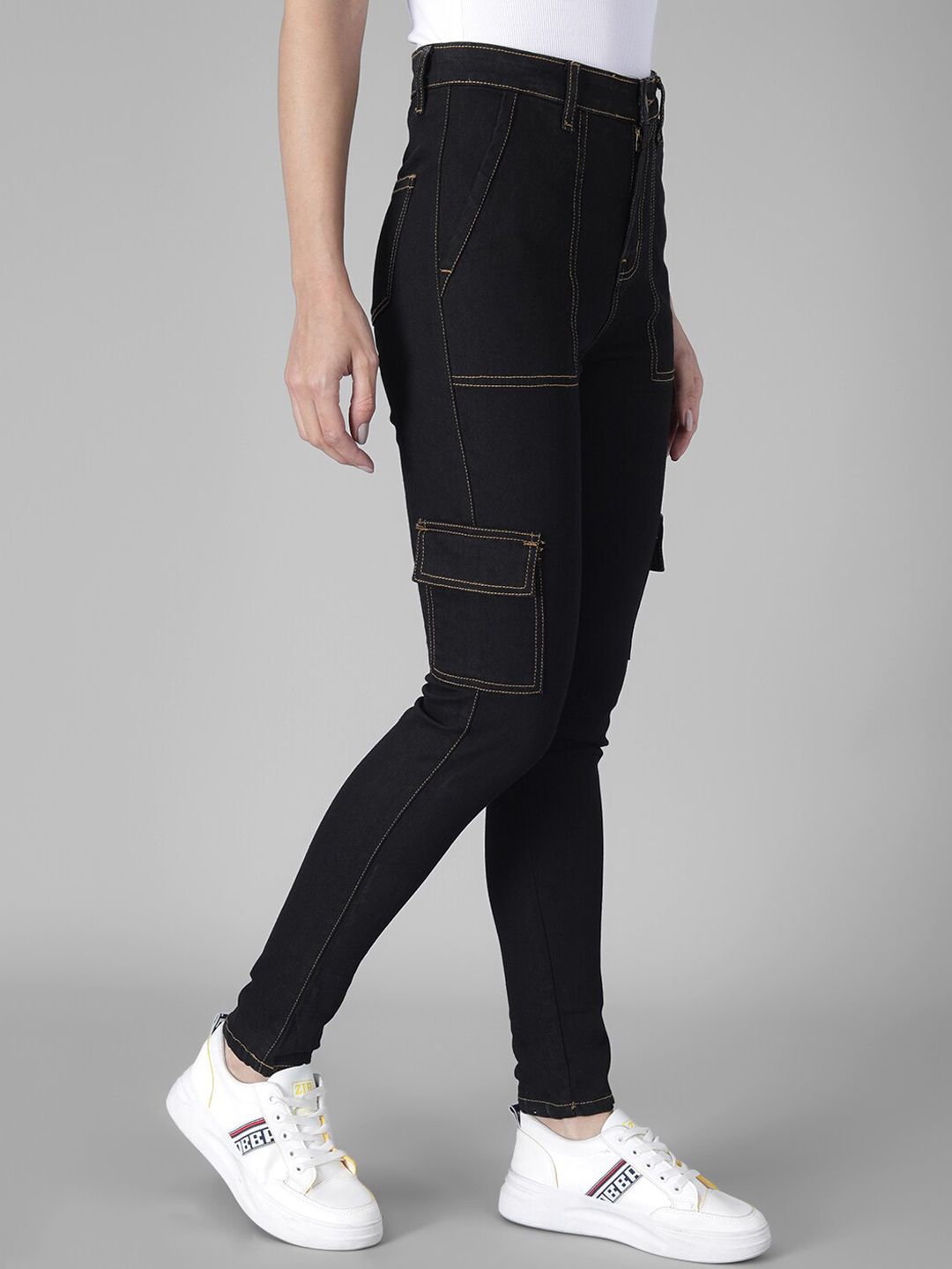 Kotty Women Black Skinny Fit Jeans