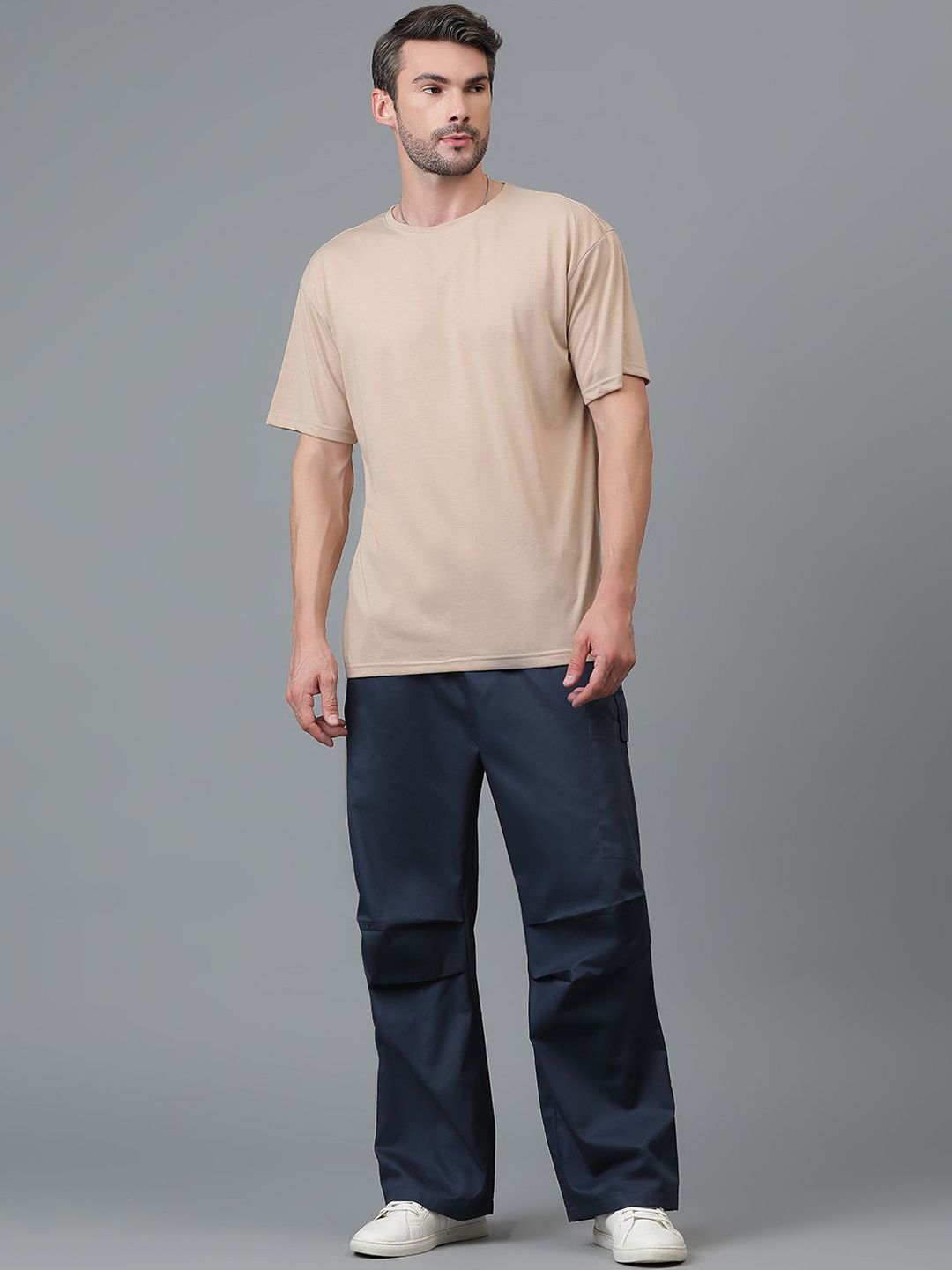 Kotty Men Relaxed Low-Rise Easy Wash Cargo Trousers