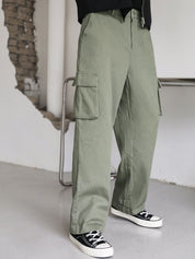 Kotty Men Relaxed Low-Rise Easy Wash Cargos Trousers