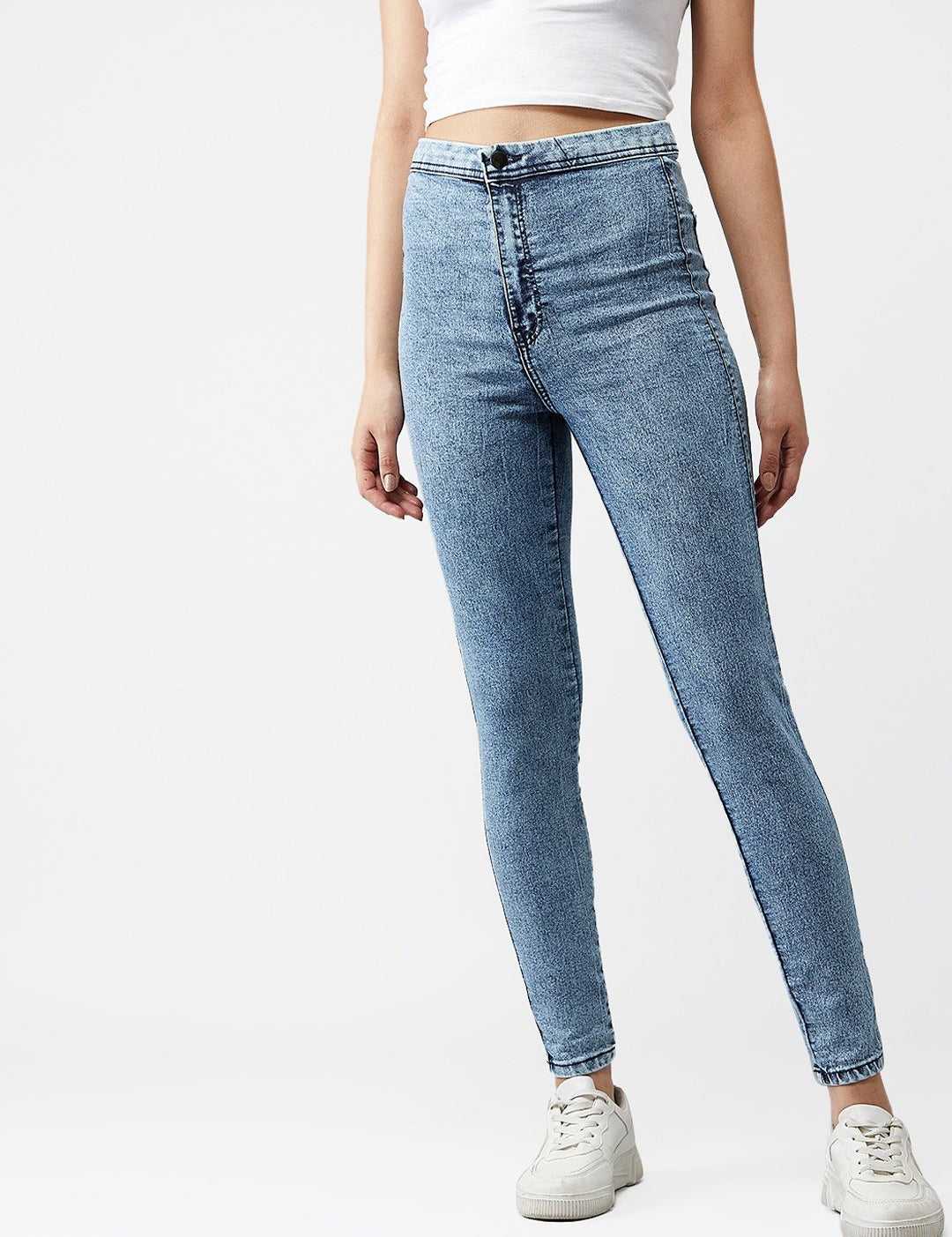 Kotty Women Blue Skinny Fit High-Rise Clean Look Jeans