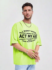 Kotty Men Printed V-Neck Applique T-shirt