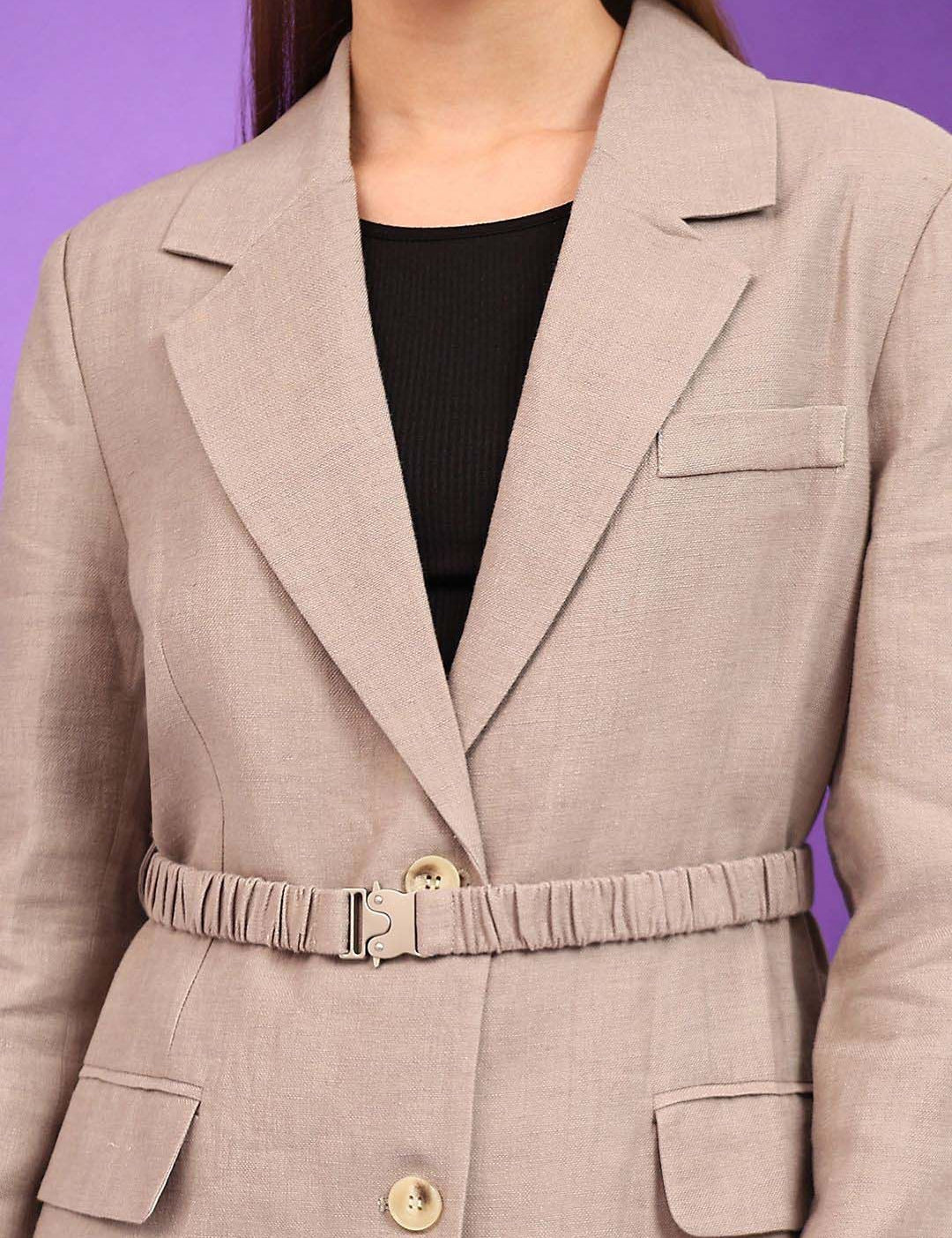 Kotty Notched Lapel Collar Overcoat