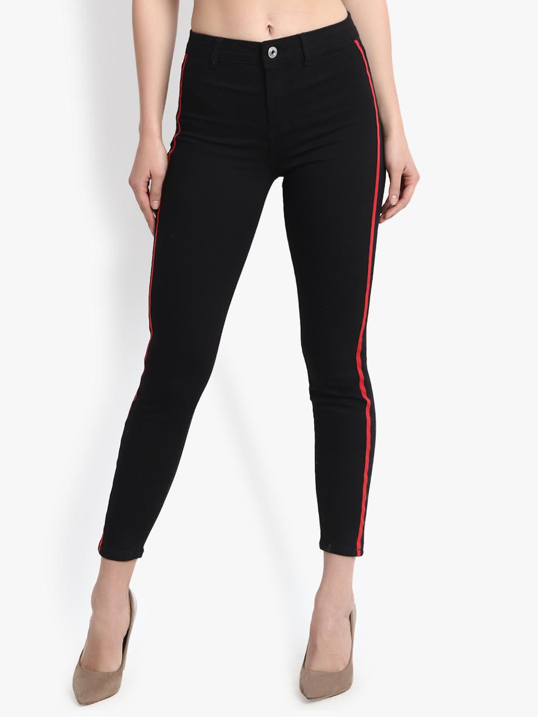 Kotty Women Black Skinny Fit High-Rise Clean Look Jeans