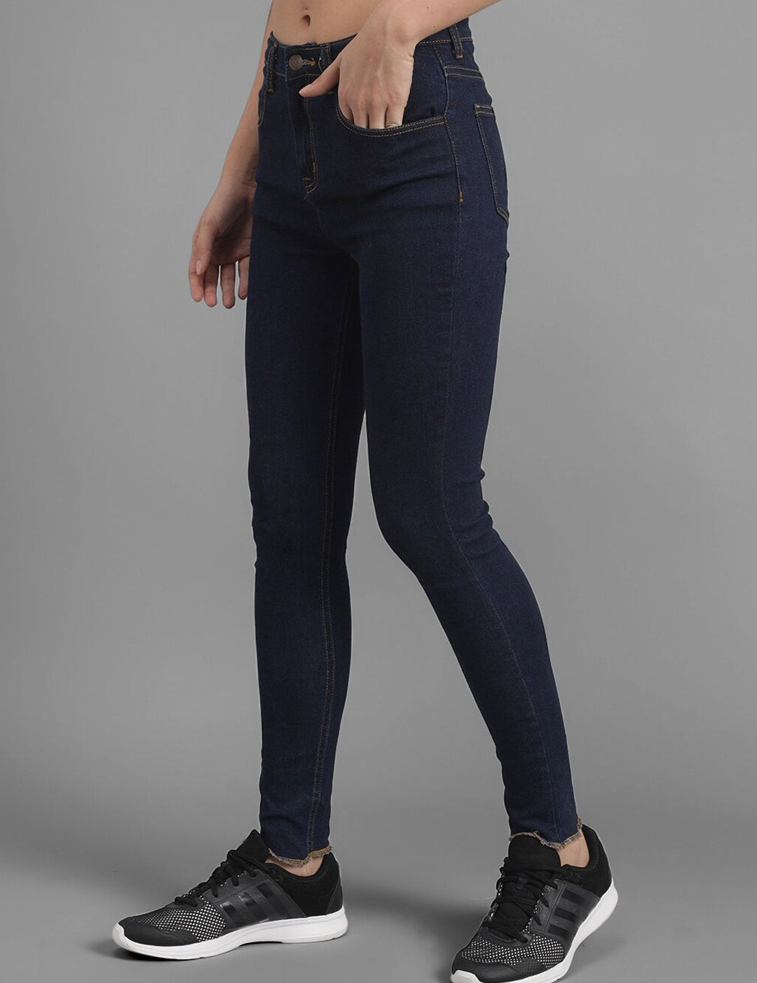 Kotty Women Navy Blue Super Skinny Fit Mid-Rise Clean Look Jeans