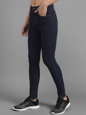 Kotty Women Navy Blue Super Skinny Fit Mid-Rise Clean Look Jeans