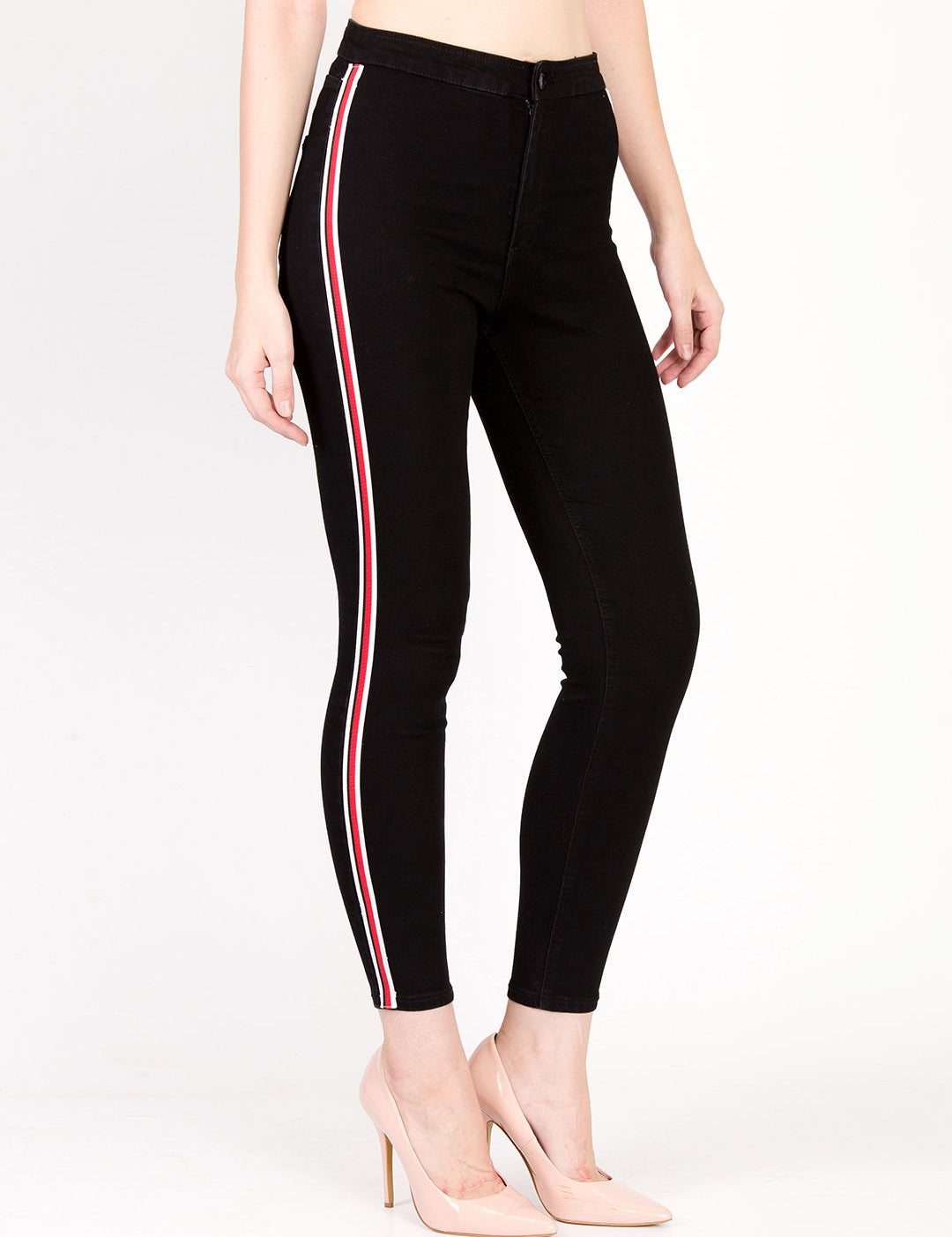 Kotty Women Black Skinny Fit High-Rise Clean Look Stretchable Jeans