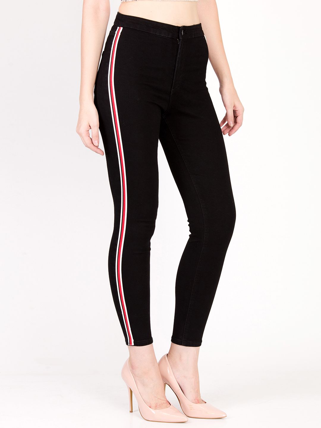 Kotty Women Black Skinny Fit High-Rise Clean Look Stretchable Jeans