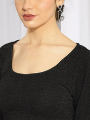 Kotty Long Sleeves Crop Top & Slip-On Skirt