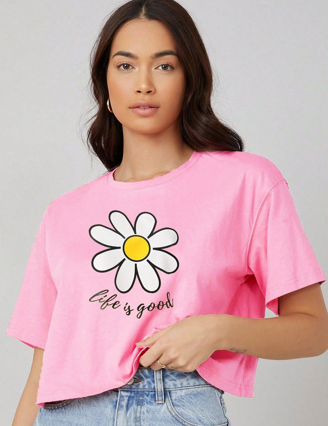 Kotty Women Graphic Printed Round Neck T-shirt