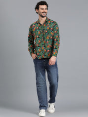 Kotty New Relaxed Fit Floral Printed Spread Collar Casual Shirt