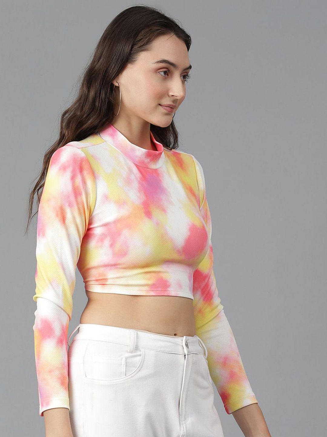 Kotty Print Crop Top