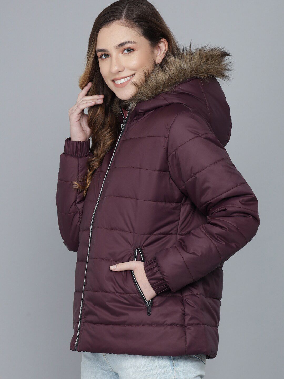 Kotty Women Purple Lightweight Padded Jacket