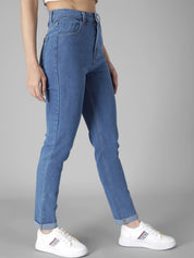 Kotty Women Blue Skinny Fit High-Rise Mildly Distressed Jeans