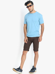 Kotty Men Coffee Brown Solid Regular Fit Regular Shorts