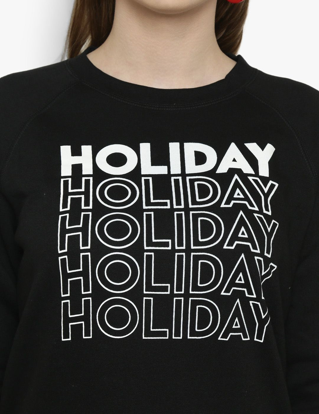 Kotty Women Black Printed Sweatshirt