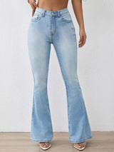 Kotty Women Jean Bootcut High-Rise Heavy Fade Stretchable Jeans