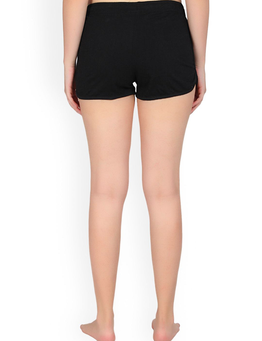 Kotty Women Black Solid Lounge Shorts KTTSLEEPSHORTS242