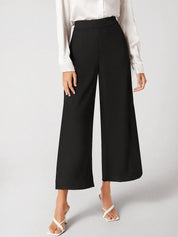 Kotty Women Relaxed Straight Leg Straight Fit High-Rise Easy Wash Trousers