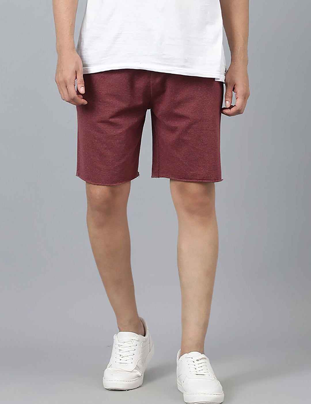 Kotty Men Maroon Mid-Rise Regular Shorts