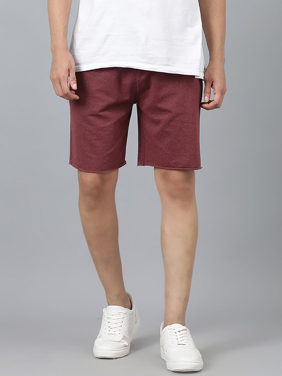 Kotty Men Maroon Mid-Rise Regular Shorts