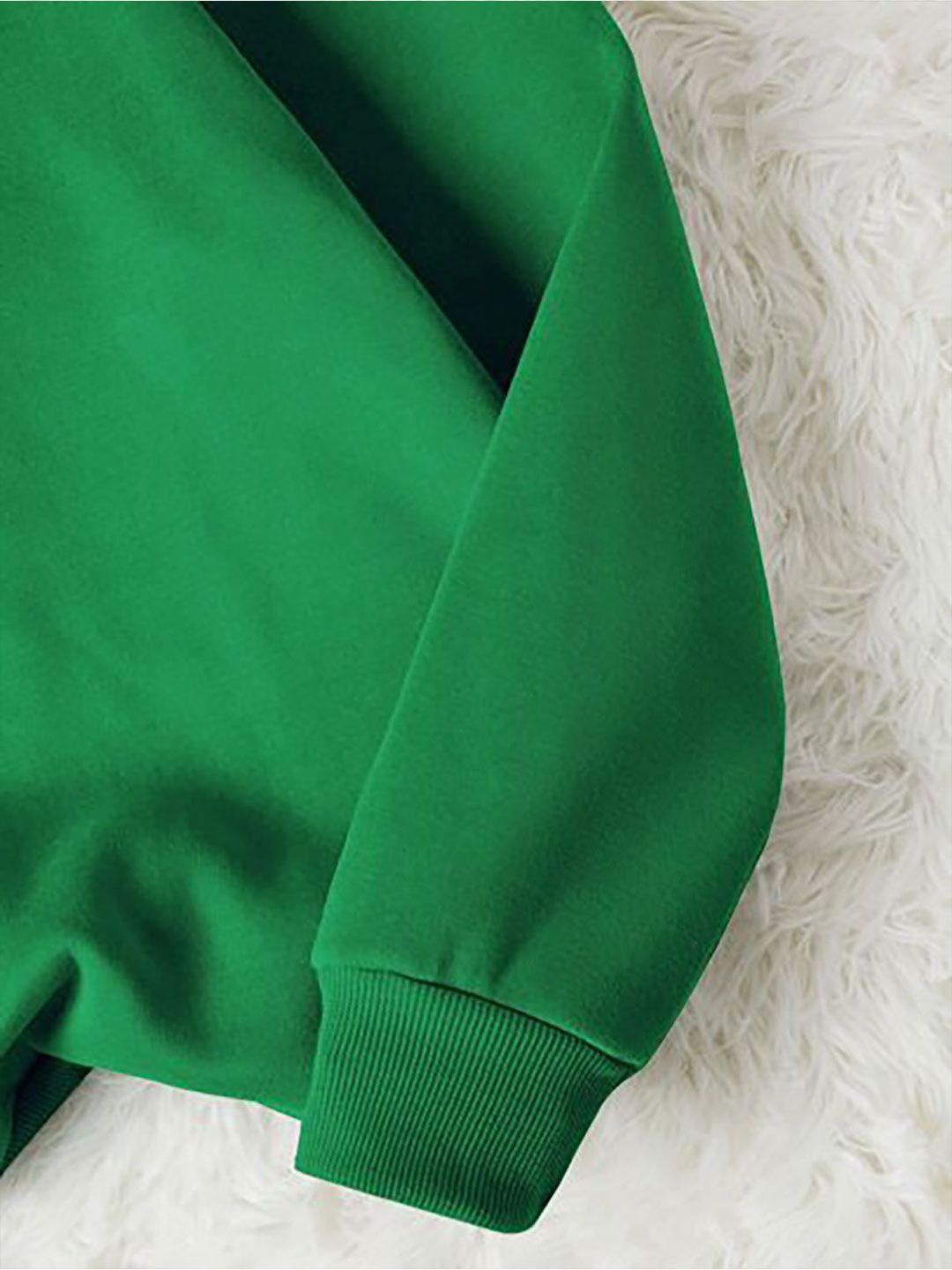 Kotty Green Typography Printed Pullover Sweatshirt