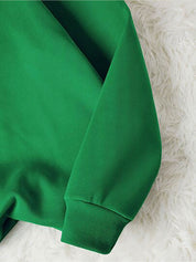 Kotty Green Typography Printed Pullover Sweatshirt