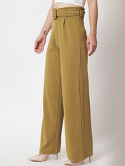 Kotty Women Pack Of 2 Relaxed High-Rise Straight Fit Easy Wash Pleated Trousers