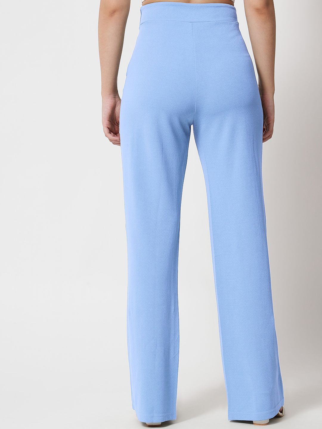 Kotty Women Pack Of 2 Straight Fit High-Rise Easy Wash Trousers