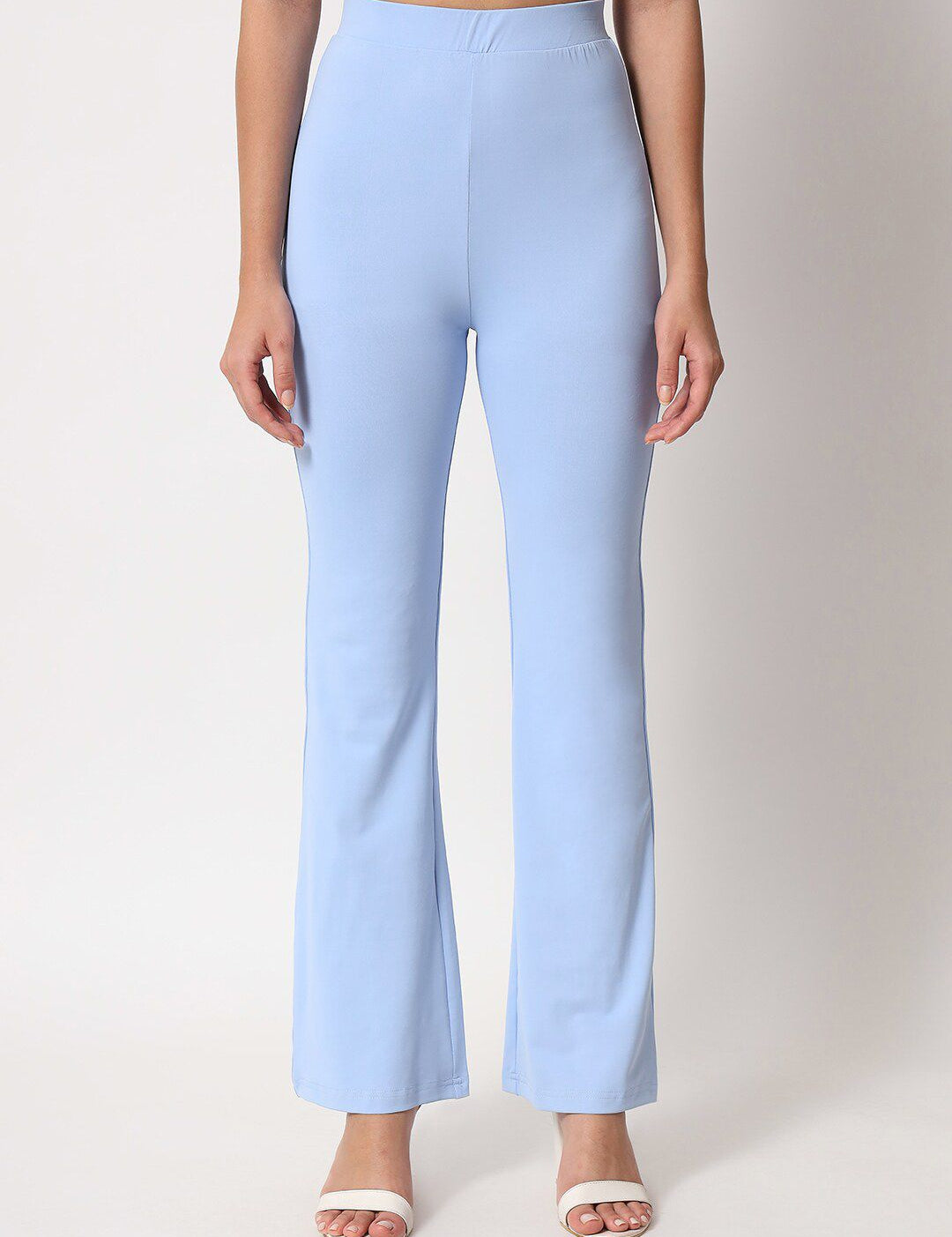 Kotty Women Blue Relaxed Straight Leg High Rise Easy Wash Trouser