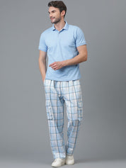 Kotty Men Checked Relaxed Low-Rise Easy Wash Trousers