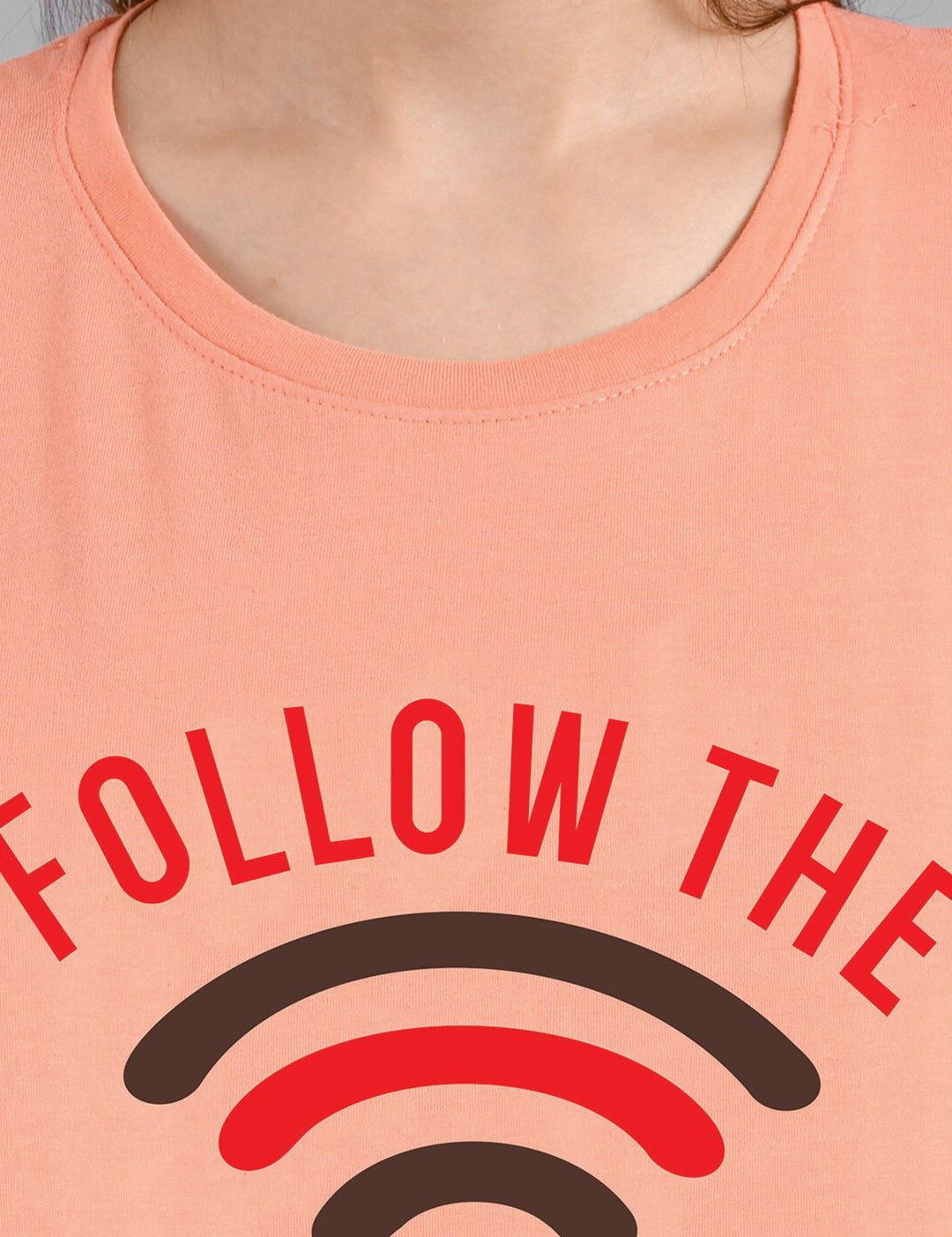 Kotty Typography Printed Round Neck T-shirt