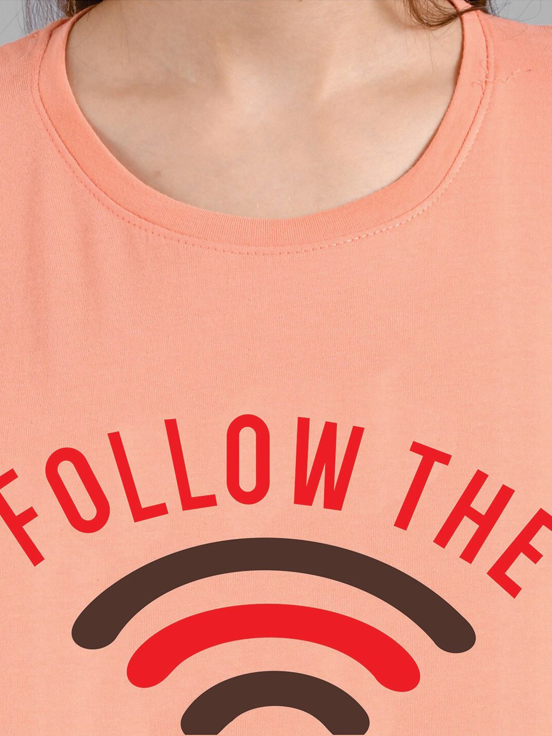 Kotty Typography Printed Round Neck T-shirt