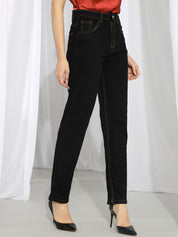 Kotty Women Black Slim Fit High-Rise Stretchable Jeans