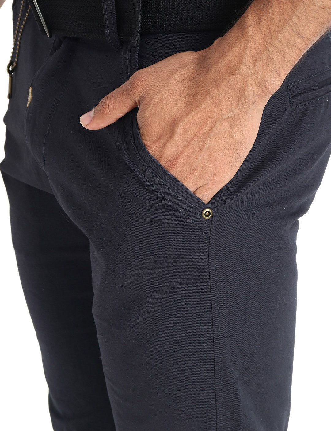 Kotty Men Blue Solid Regular Fit Regular Shorts