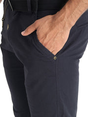 Kotty Men Blue Solid Regular Fit Regular Shorts