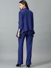 Kotty Blue Shawl Neck Blazer & Trouser