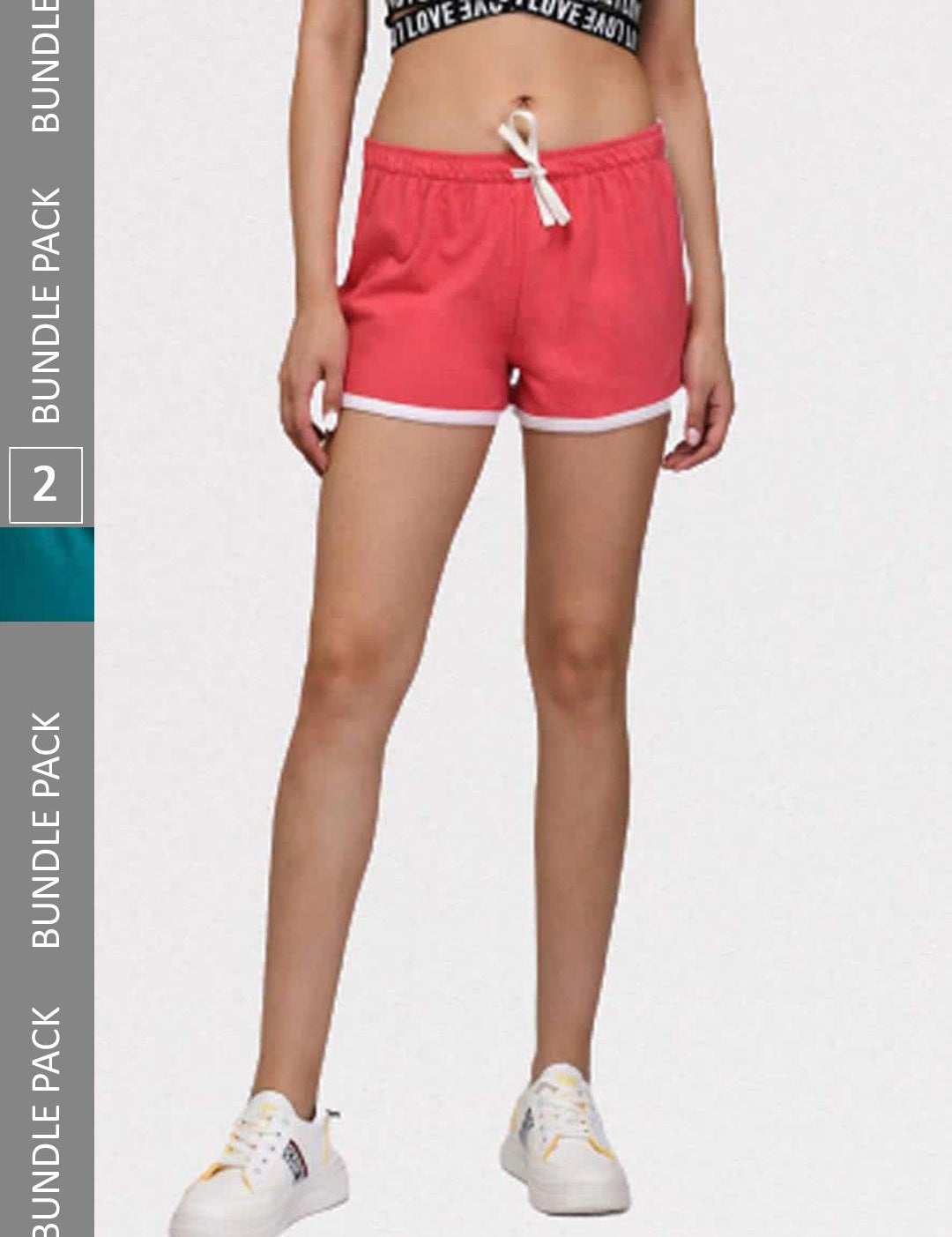 Kotty Women Pack of 2 Regular Fit Low-Rise Shorts