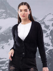 Kotty Women Ribbed V-Neck Sweaters