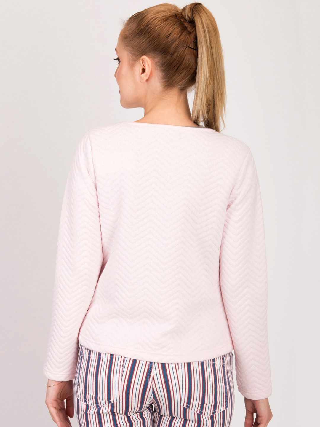 Kotty Women Cream-Coloured Self Design Open Front Jacket