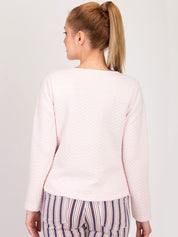 Kotty Women Cream-Coloured Self Design Open Front Jacket