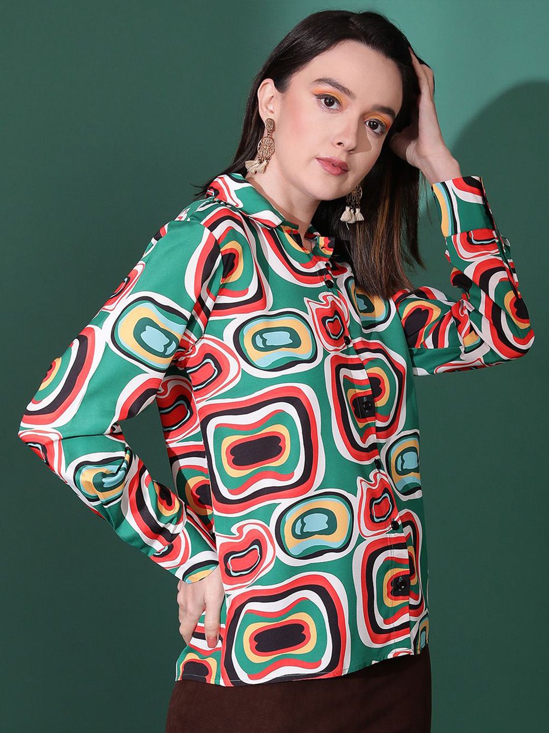 Kotty Women Opaque Printed Casual Shirt