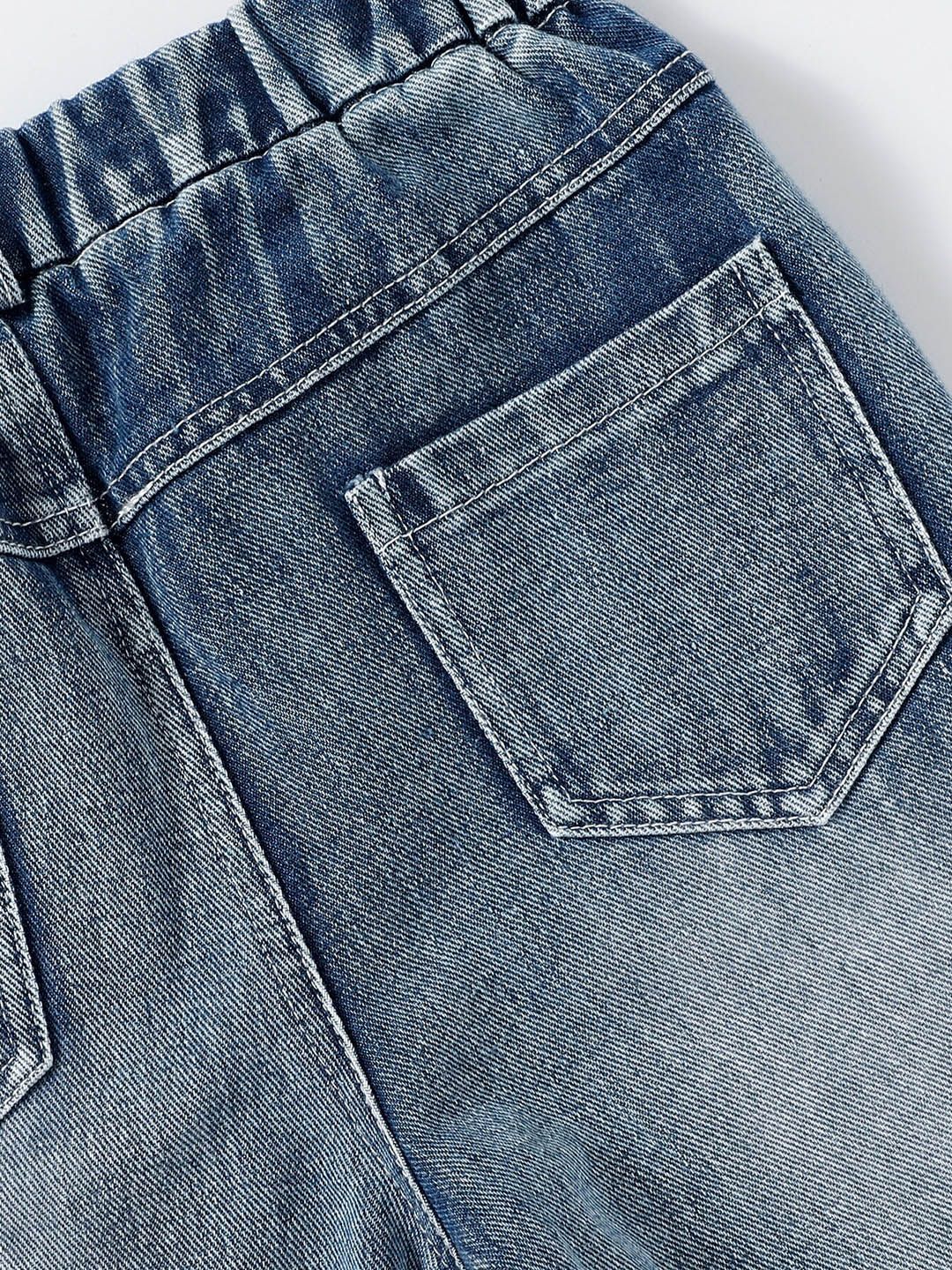 Kotty Girls Blue Jean Mildly Distressed Heavy Fade Jeans