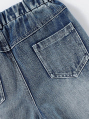 Kotty Girls Blue Jean Mildly Distressed Heavy Fade Jeans