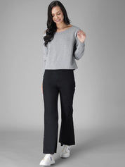 Kotty Women Grey Solid Sweatshirt