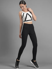 Kotty Women Black Slim Fit High-Rise Clean Look Jeans