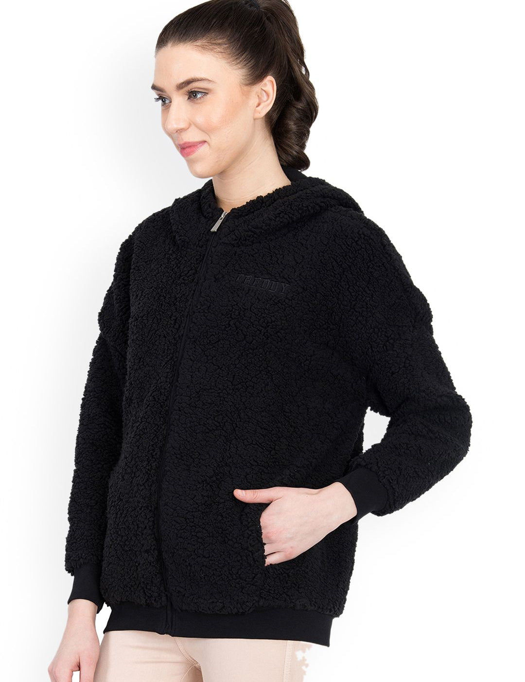 Kotty Women Black Solid Padded Jacket