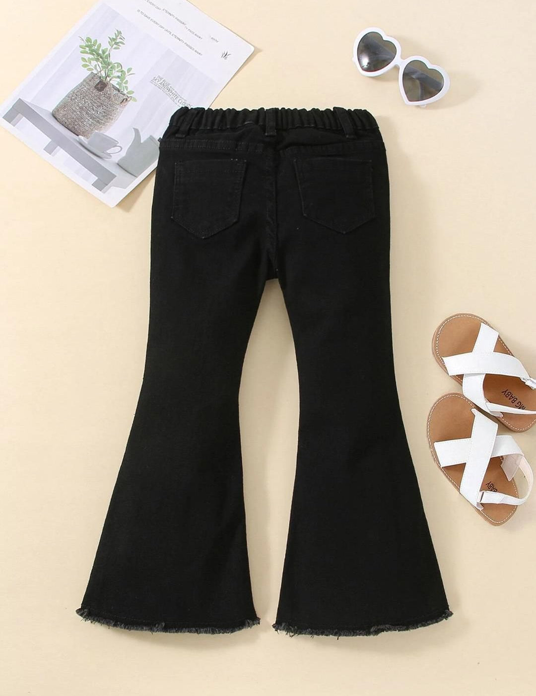 Kotty Girls Jean Bootcut Slash Knee Stretchable Jeans